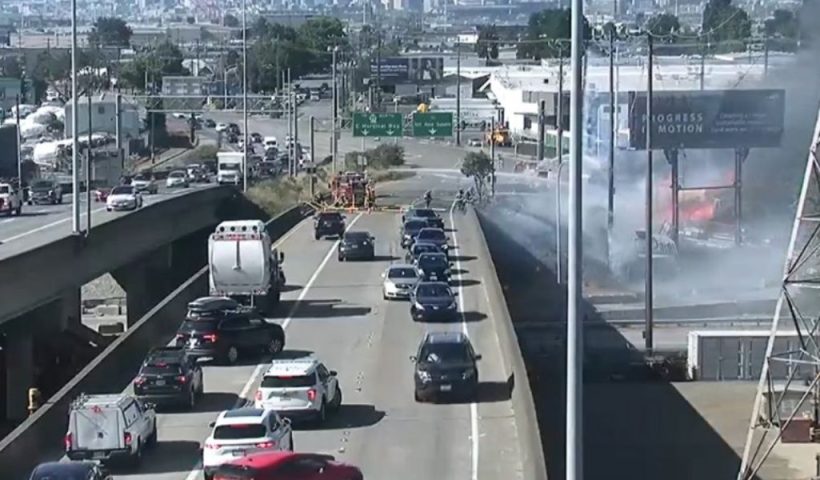 Georgetown Sees Large Fire Near 1st Avenue Bridge, Firefighters on Scene