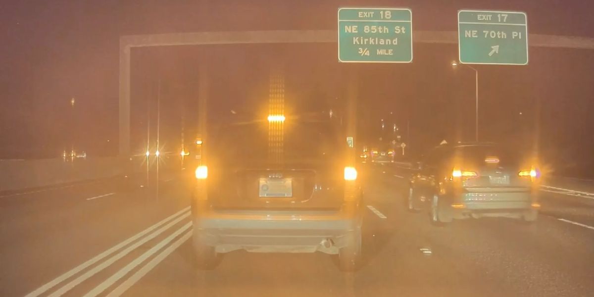 Seattle Dashcam Captures Hit-and-Run Driver on I-5 Hitting Vehicle Twice, Cited Later